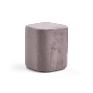 Stool COMFY, velvet fabric, light purple