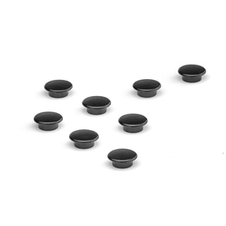 Magneter, 8-pack, 20 mm, svart