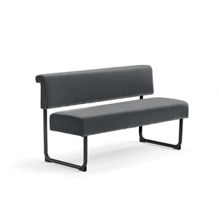 Sofa START, L 1400 mm, fabric, anthracite, black