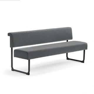 Sofa START, 1800 mm, tkanina, antracyt, czarny