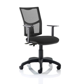 Mesh back chair YEOVIL, adjustable arms, black