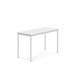 Desk SONITUS, 1200x600x720 mm, white high pressure laminate, white