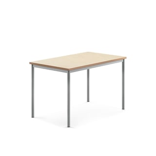 Desk SONITUS, 1200x800x760 mm, beige linoleum, alu grey