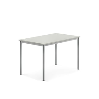 Bord SONITUS, 1200x800x760 mm, stativ silver, ljuddämpande högtryckslaminat, grå
