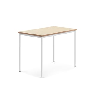 Desk SONITUS, 1200x800x900 mm, beige linoleum, white