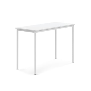Desk SONITUS, 1400x600x900 mm, white high pressure laminate, white