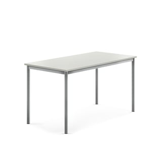 Desk SONITUS, 1400x700x720 mm, grey high pressure laminate, alu grey