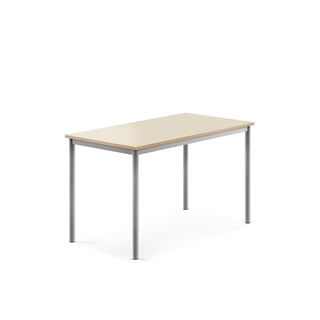 Desk BORÅS, 1200x700x720 mm, birch laminate, alu grey
