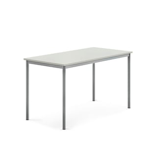 Bord BORÅS, 1400x700x760 mm, stativ silver, högtryckslaminat, grå