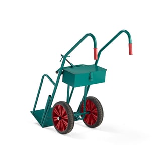 Gas cylinder trolley BOBBY, 550x1200x300 mm, solid rubber wheels