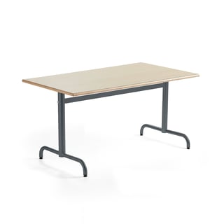Bord PLURAL, L1400 B800 H720 mm, lyddempende høytrykkslaminat, bjørk/antrasitt