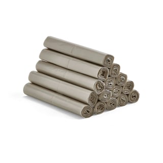 Tie sacks, 15 rolls (10 pcs/roll), 125 L, transparent