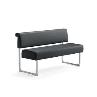 Sofa START, L 1400 mm, artificial leather, anthracite, white