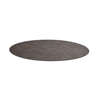 Matta MELVIN, Ø 2500 mm, röd/grå