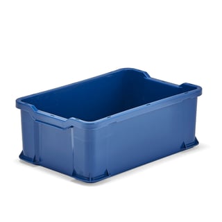 Plastbakki Modular, 40 L, 600x400x255 mm, blár