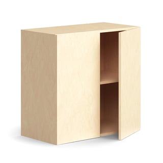 Policová skříň QBUS, 1 police, 768x800x420 mm, bříza