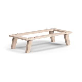 Puidust jalaraam kontorikapile QBUS, 800 x 370 mm, puit, valge peits