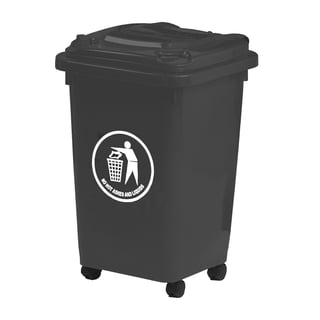 Small wheelie bin, 650x420x470 mm, 50 L, dark grey