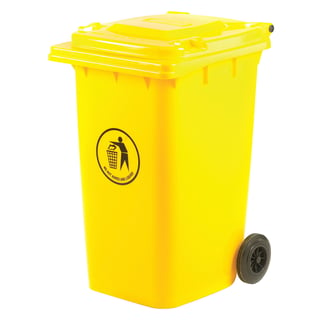 Universal wheelie bin, 1000x590x750 mm, 240 L, yellow