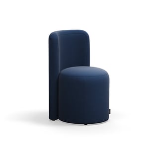 Sitzhocker VARIETY, mit Rückenlehne, Stoff Pod CS, navy