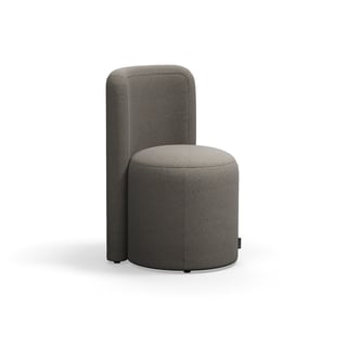 Sitzhocker VARIETY, mit Rückenlehne, Stoff Pod CS, taupe