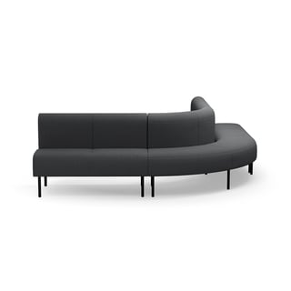 Soffa VARIETY, 90° utåtvänd hörna, tyg Blues CSII, antracitgrå