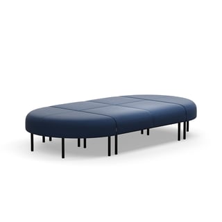 Bench VARIETY, 8-seater, fabric Pod CS, navy blue