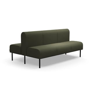 Modulsoffa VARIETY, 3-sits, dubbel, tyg Blues CSII, olivgrön
