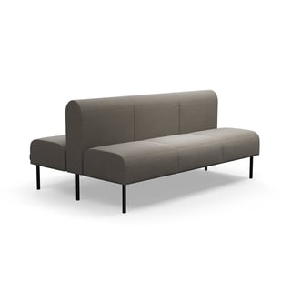 Modulsoffa VARIETY, 3-sits, dubbel, tyg Pod CS, taupe