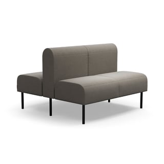 Modulsofa VARIETY, 2-personers, dobbelt, stof Pod CS, taupe