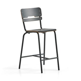 Classroom chair SCIENTIA, H 650 mm, anthracite/anthracite