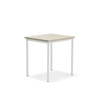 Desk BORÅS PLUS, 700x600x720 mm, ash laminate, white