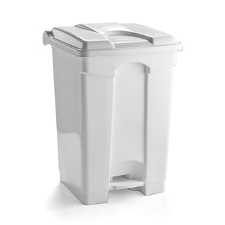 Plastic pedal bin, 630x430x420 mm, 60 L, white