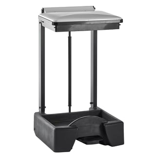 Free-standing sackholder, 790x440x450 mm, black, white lid