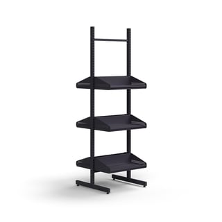 Cloakroom unit ENTRY, basic floor unit, 6 shoe shelves, 1800x600x600 mm, anthracite