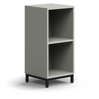 Bücherregal QBUS, 868x400x400 mm, schwarz, hellgrau