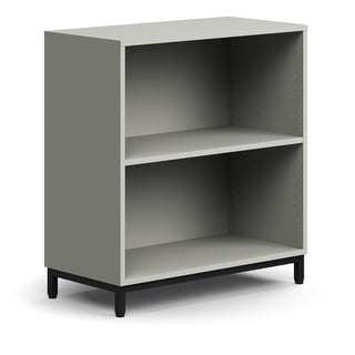 Bücherregal QBUS, 868x800x400 mm, schwarz, hellgrau