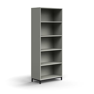 Bücherregal QBUS, 2020x800x400 mm, schwarz, hellgrau