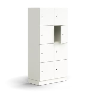 Schließfachschrank QBUS, 1641x800x420 mm, weiß