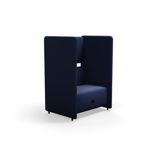 Fauteuil CLEAR SOUND met USB-aansluiting, 1,5-zits, stof Pod CS, marineblauw