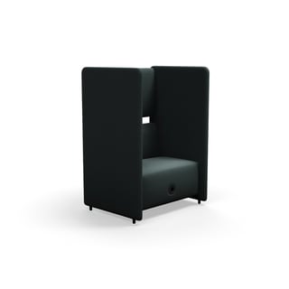 Fauteuil CLEAR SOUND, met USB aansluiting, 1,5-zits, stof Focus Melange, groen