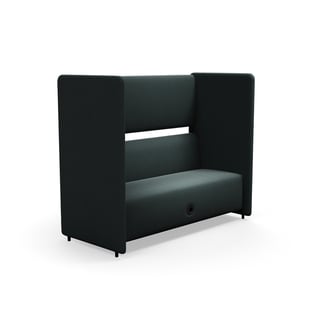 Akustiksofa CLEAR SOUND mit USB-Anschluss, 3-Sitzer, Stoff Focus Melange, grün