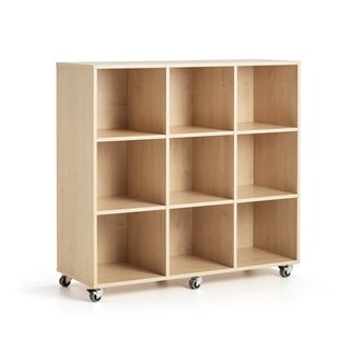 Student storage CASPER, 9 compartments, birch