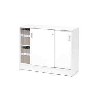 Kabinet z drsnimi vrati FLEXUS, 925x1200x415 mm, beli