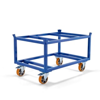 Pallevogn FRAME, 500 kg, L1200 B800 H755 mm, med brems