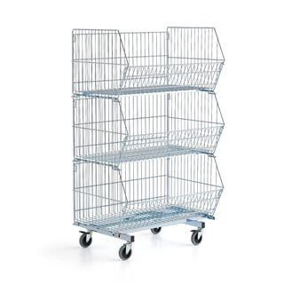 Open fronted display basket unit, 1360x870x600 mm