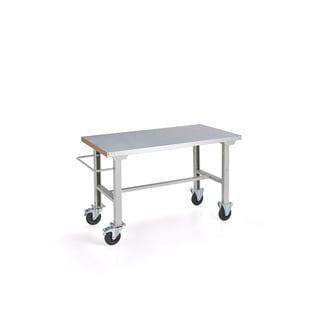 Mobile workbench SOLID, 1500x800 mm, steel