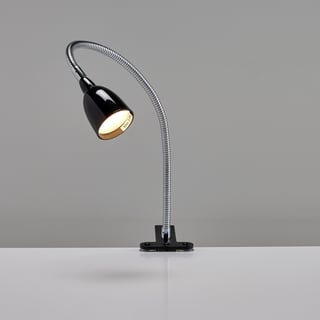 Skrivbordslampa LEPUS, led, klämfäste, svart