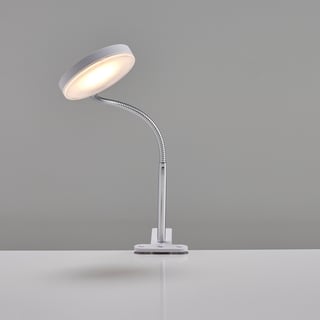 Skrivebordslampe CETUS, LED, klembeslag, hvid