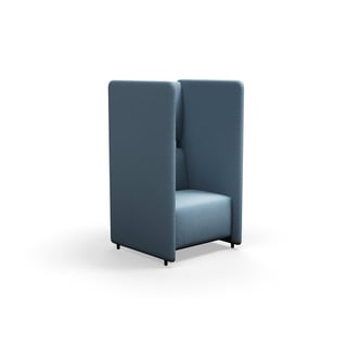 Armchair CLEAR SOUND, 1-seater, fabric Focus Melange, sky blue